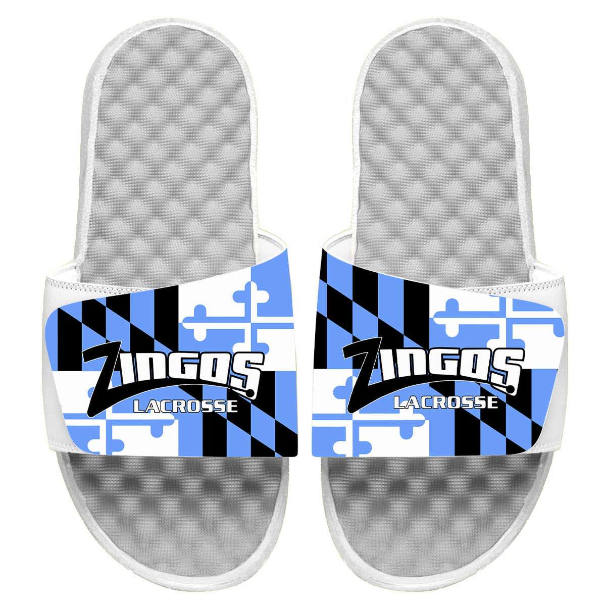Zingos Lacrosse White Slides