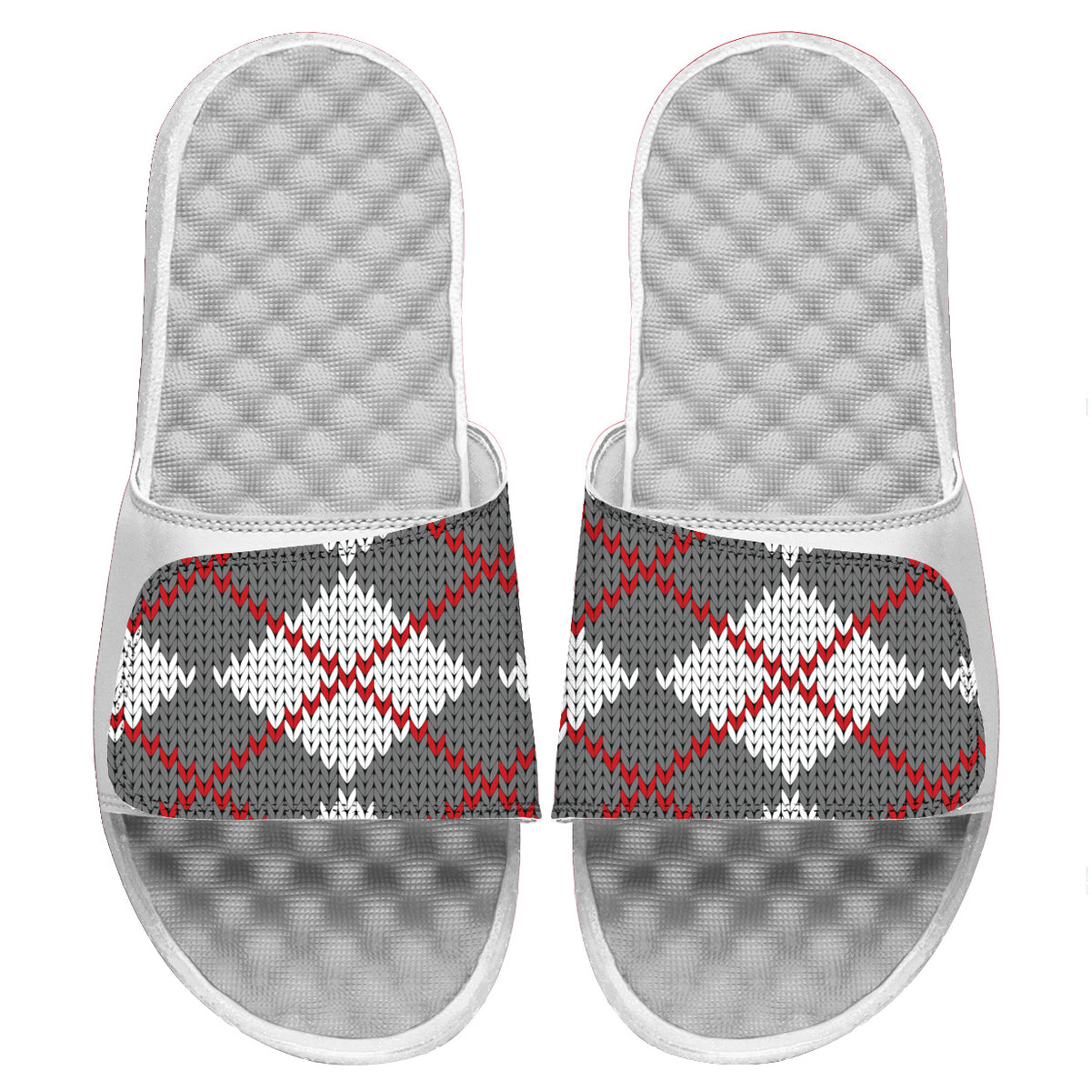 Argyle White Slides
