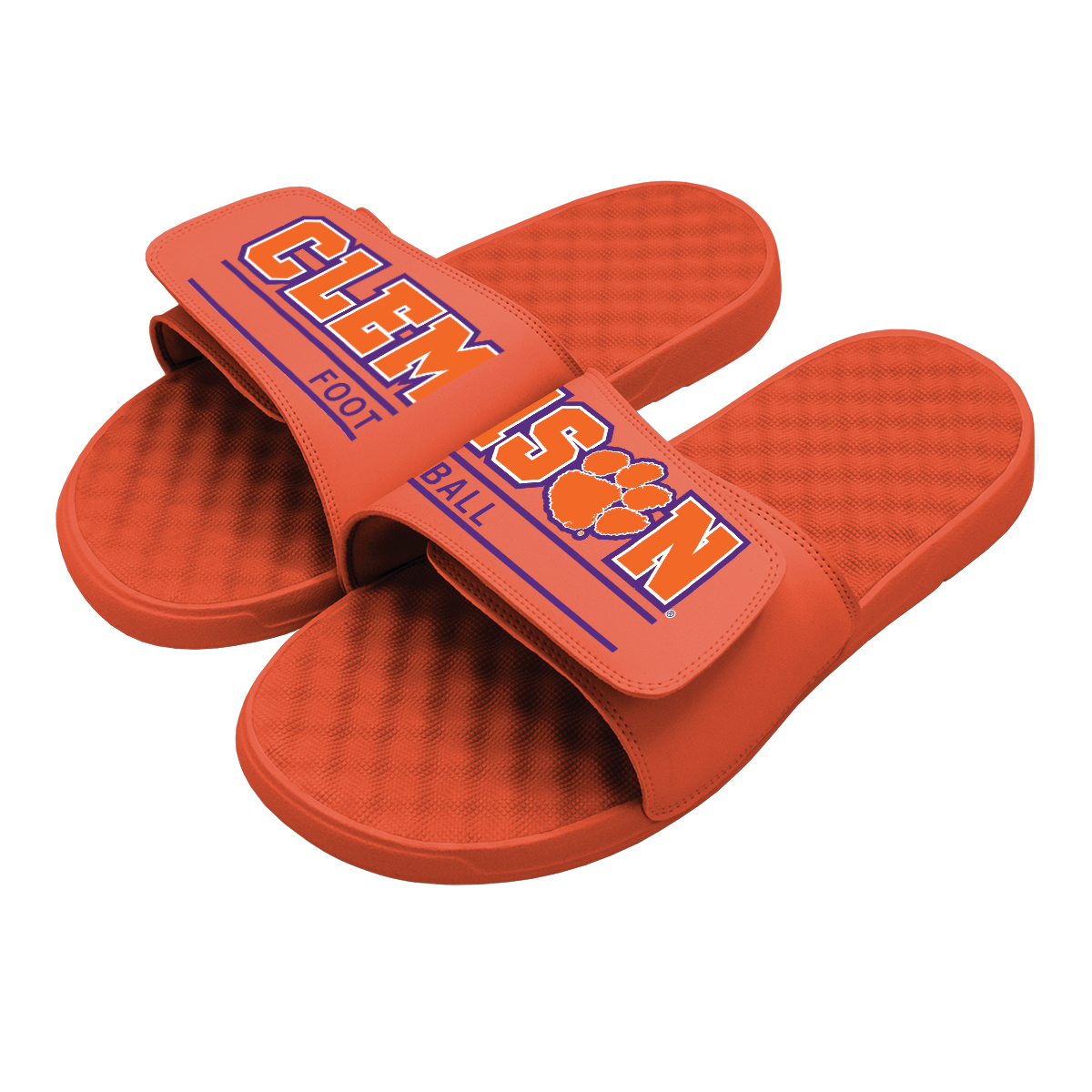 ISlide Men s Clemson Tigers Football Split Slide Sandals