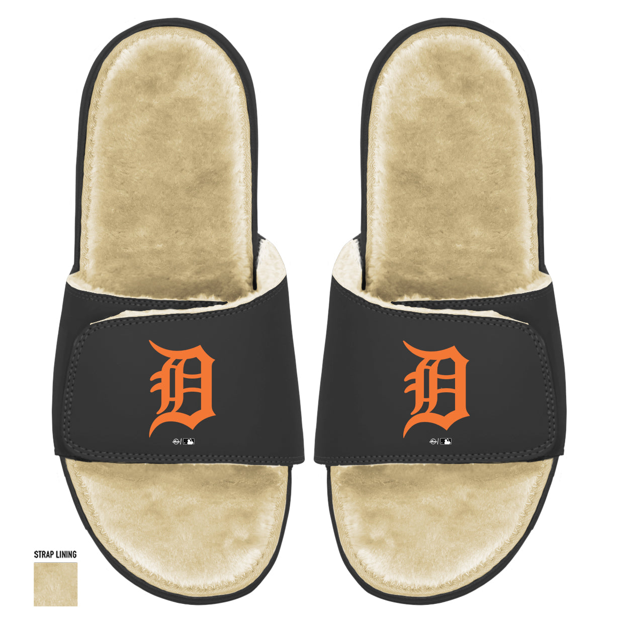 Detroit Tigers Tan Fur Slides