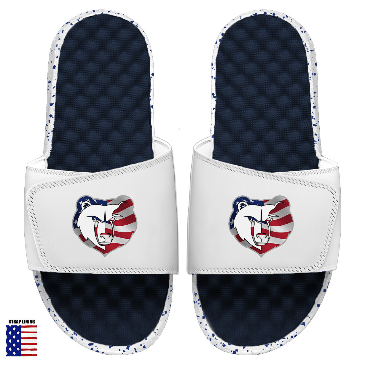 Memphis Grizzlies Navy Americana Slides