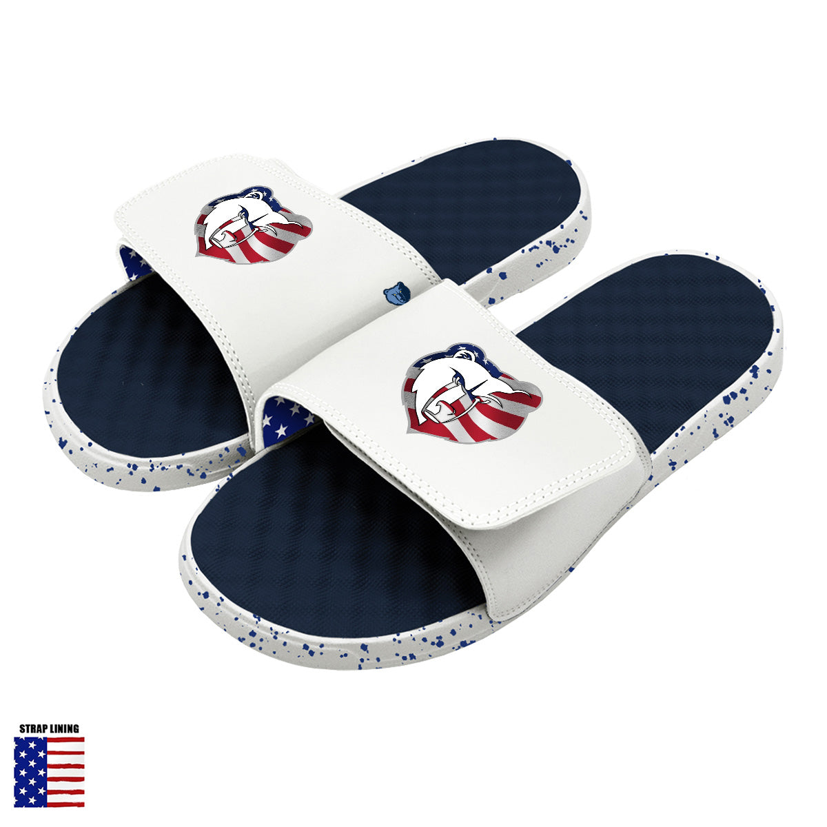 Memphis Grizzlies Navy Americana Slides