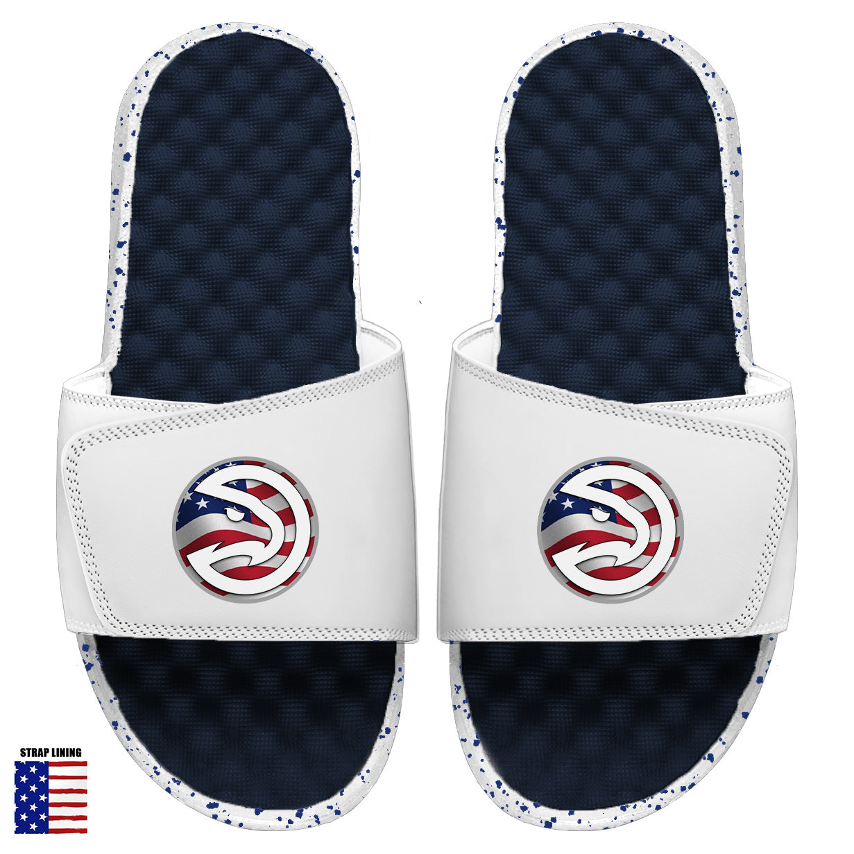 Atlanta Hawks Navy Americana Slides