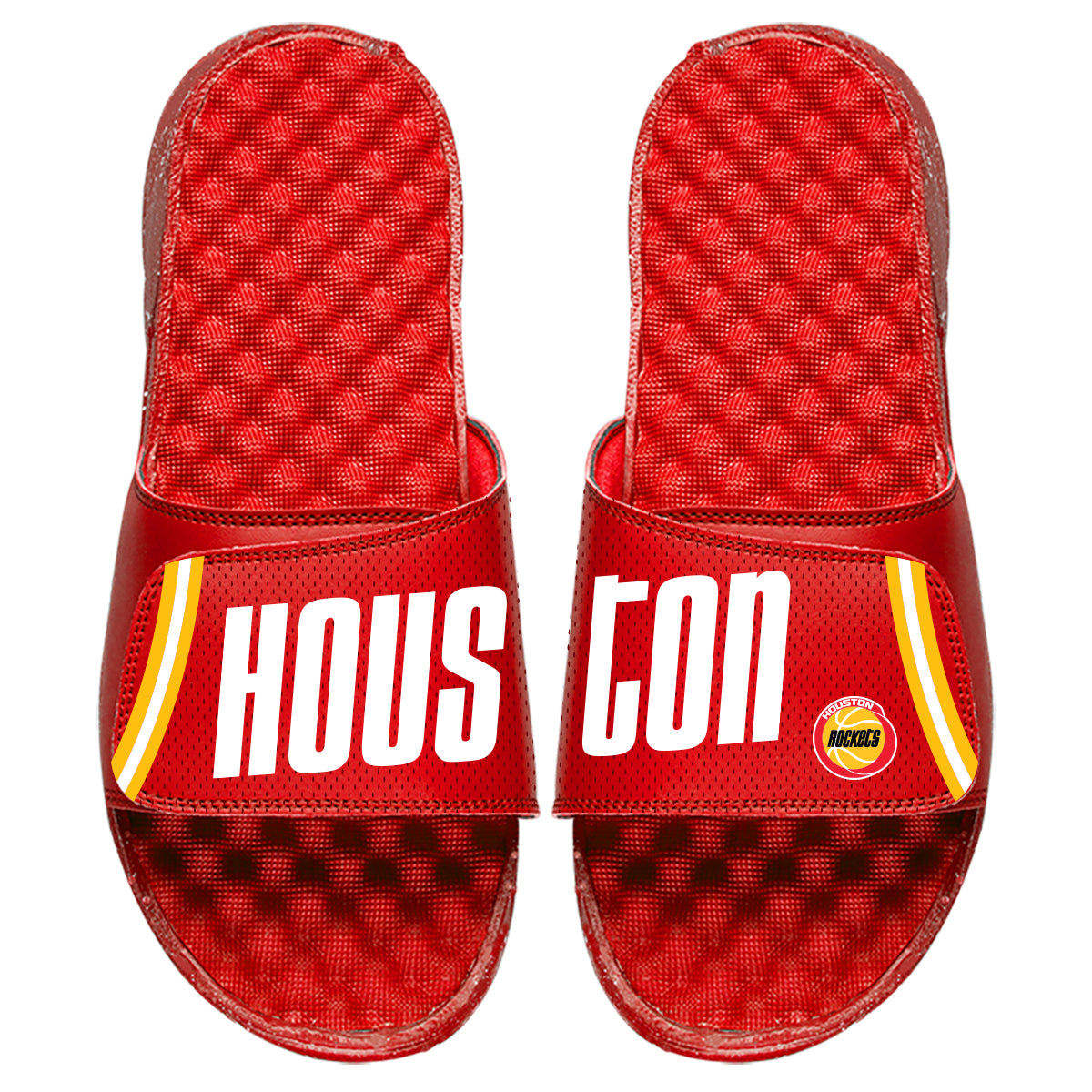 ISlide Red Houston Rockets NBA Hardwood Classics Jersey Slide Sandals