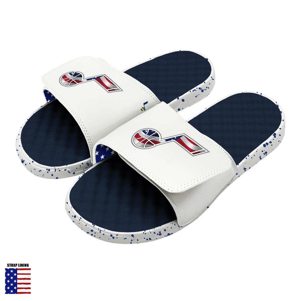 Utah Jazz Navy Americana Slides