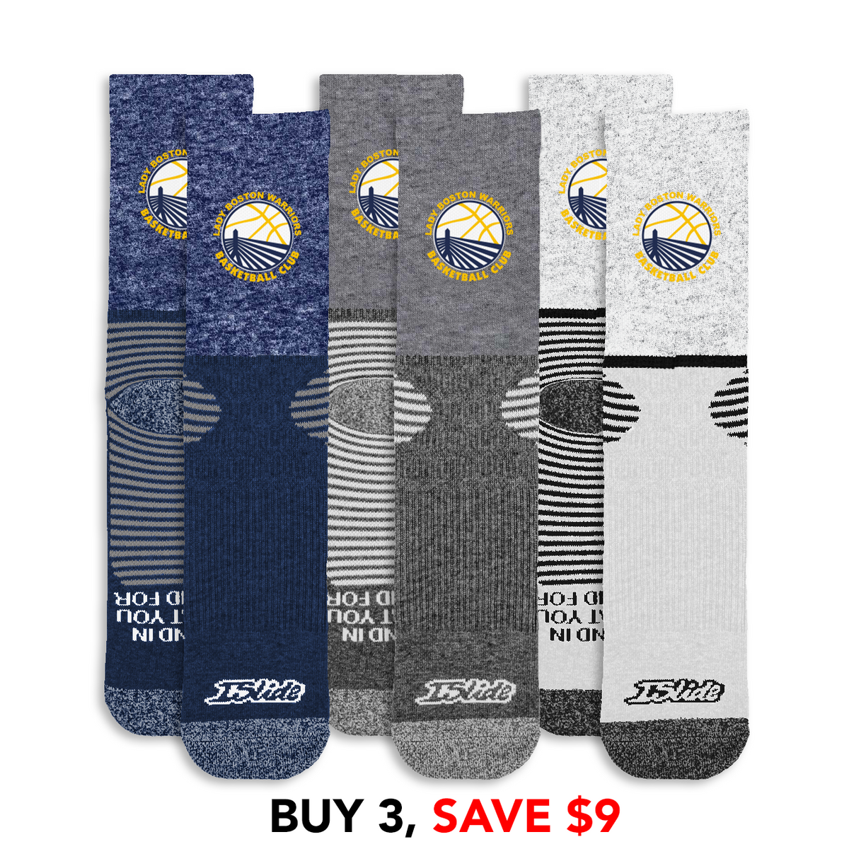 Lady Boston Warriors Primary Socks Bundle