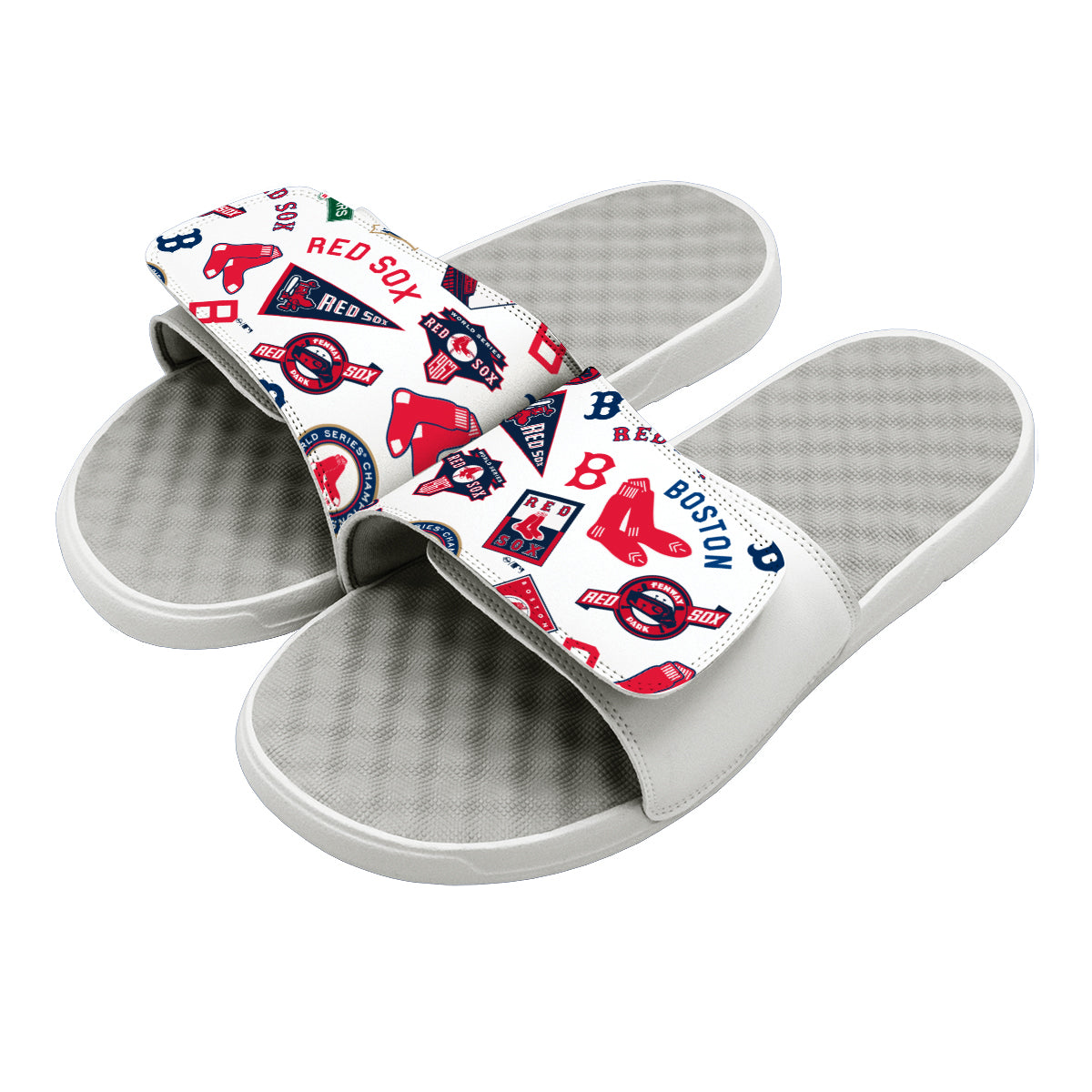 Men's ISlide Navy/Gray Boston Red Sox Slide Sandals