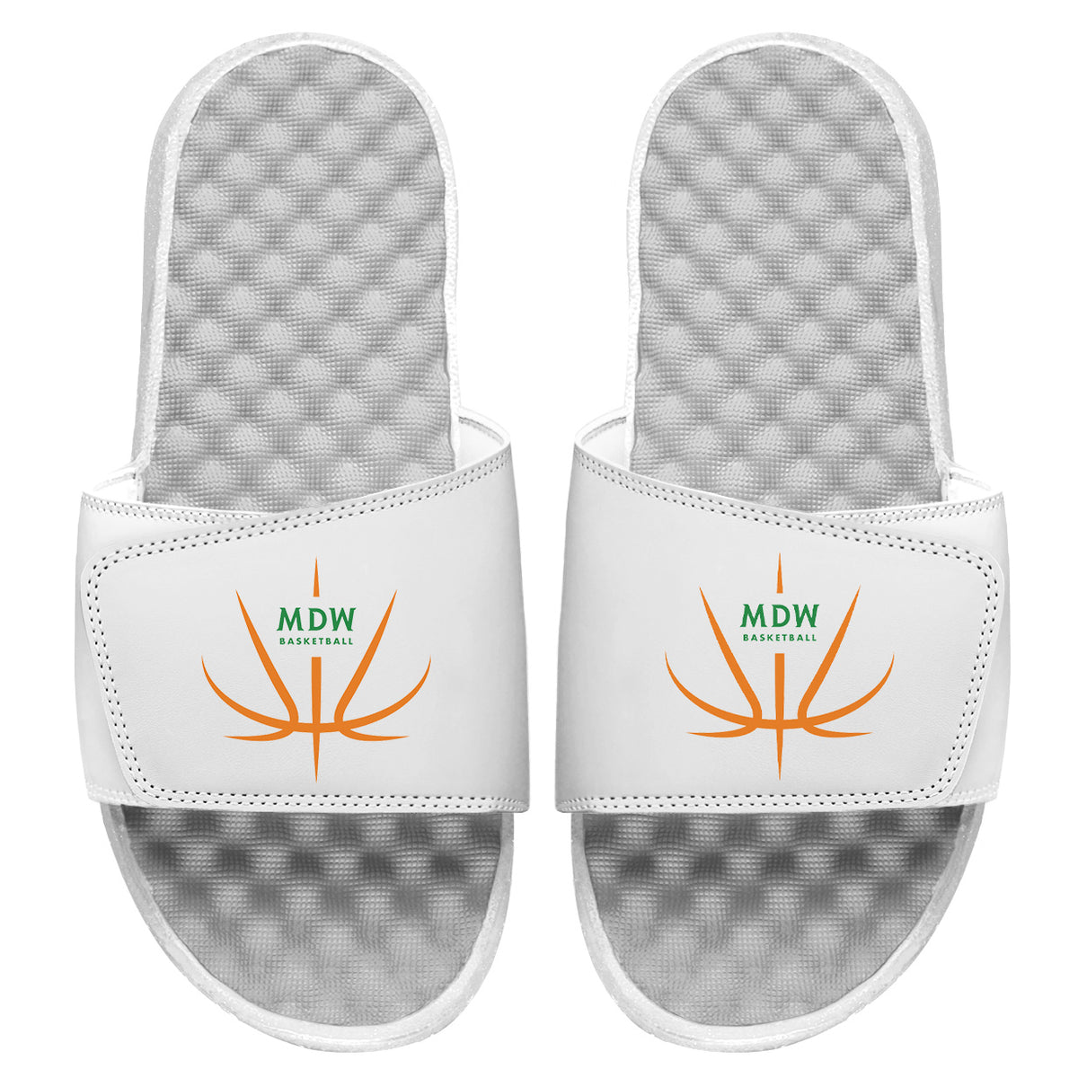 MDW Basketball White Slides