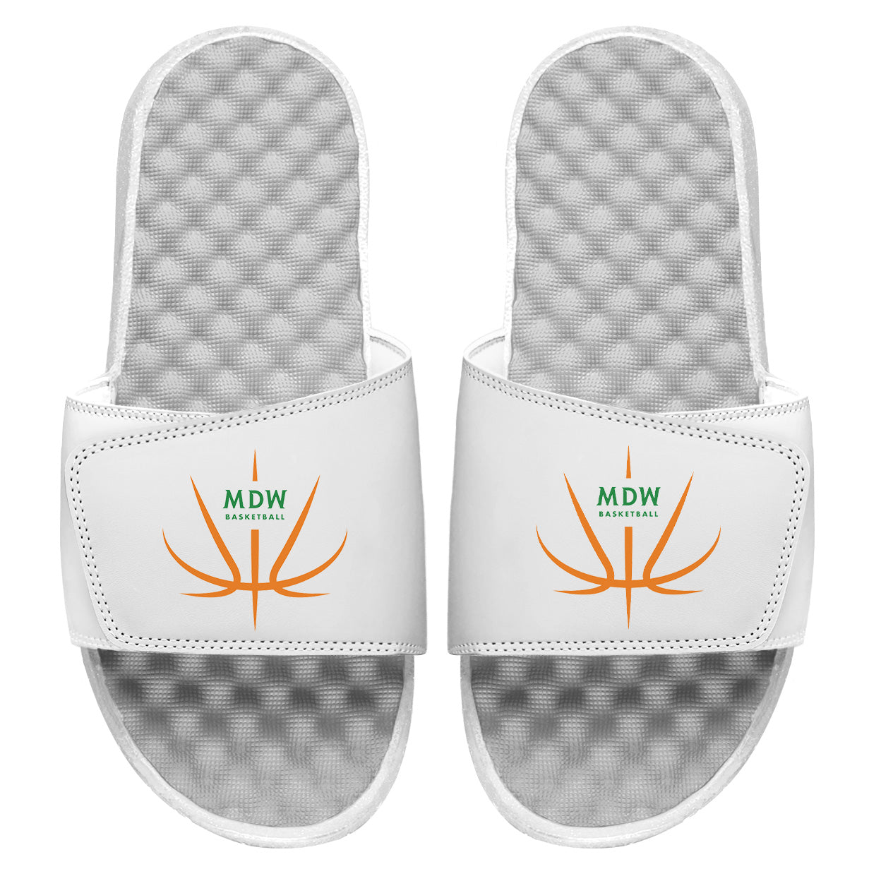MDW Basketball White Slides