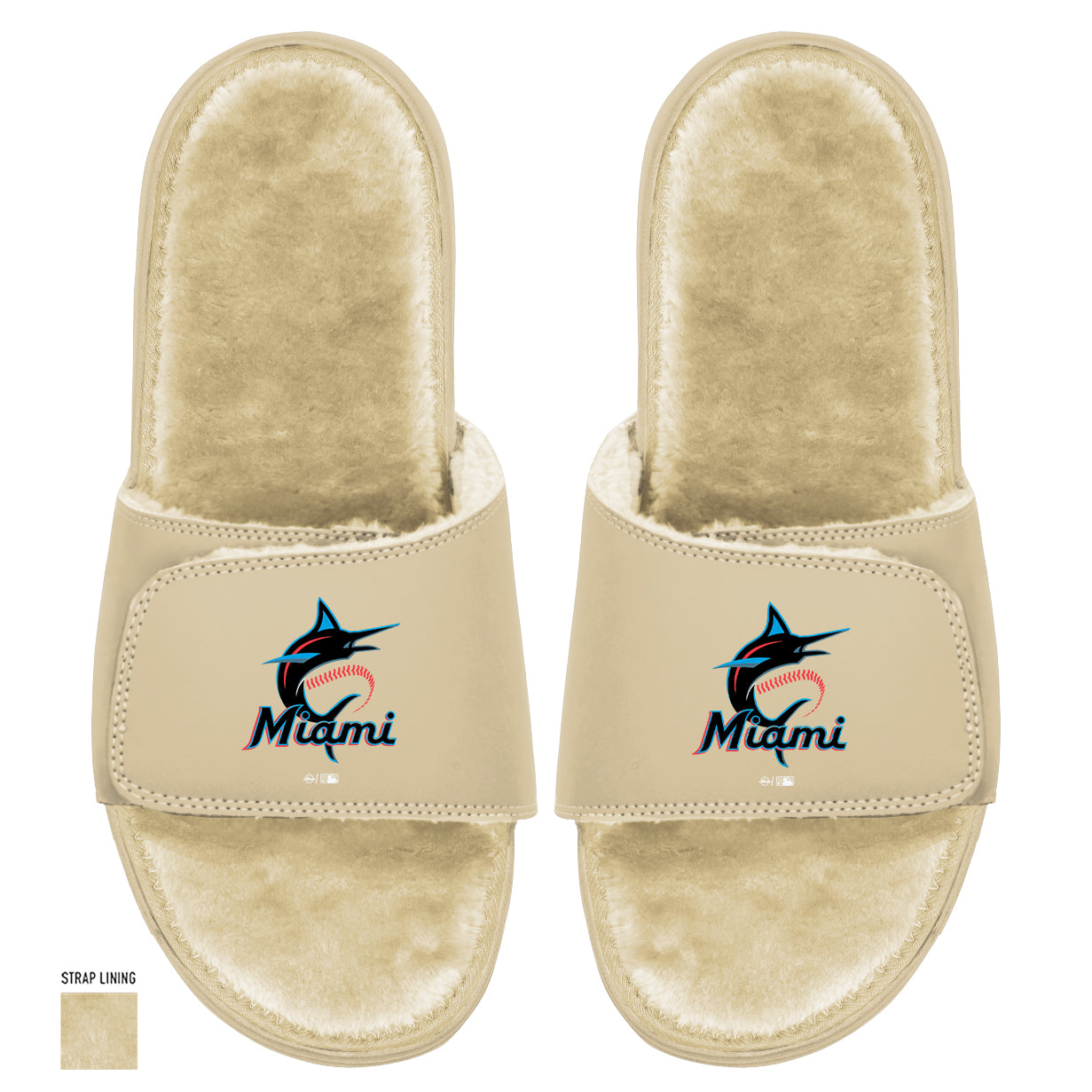 Miami Marlins Dune Fur Slides