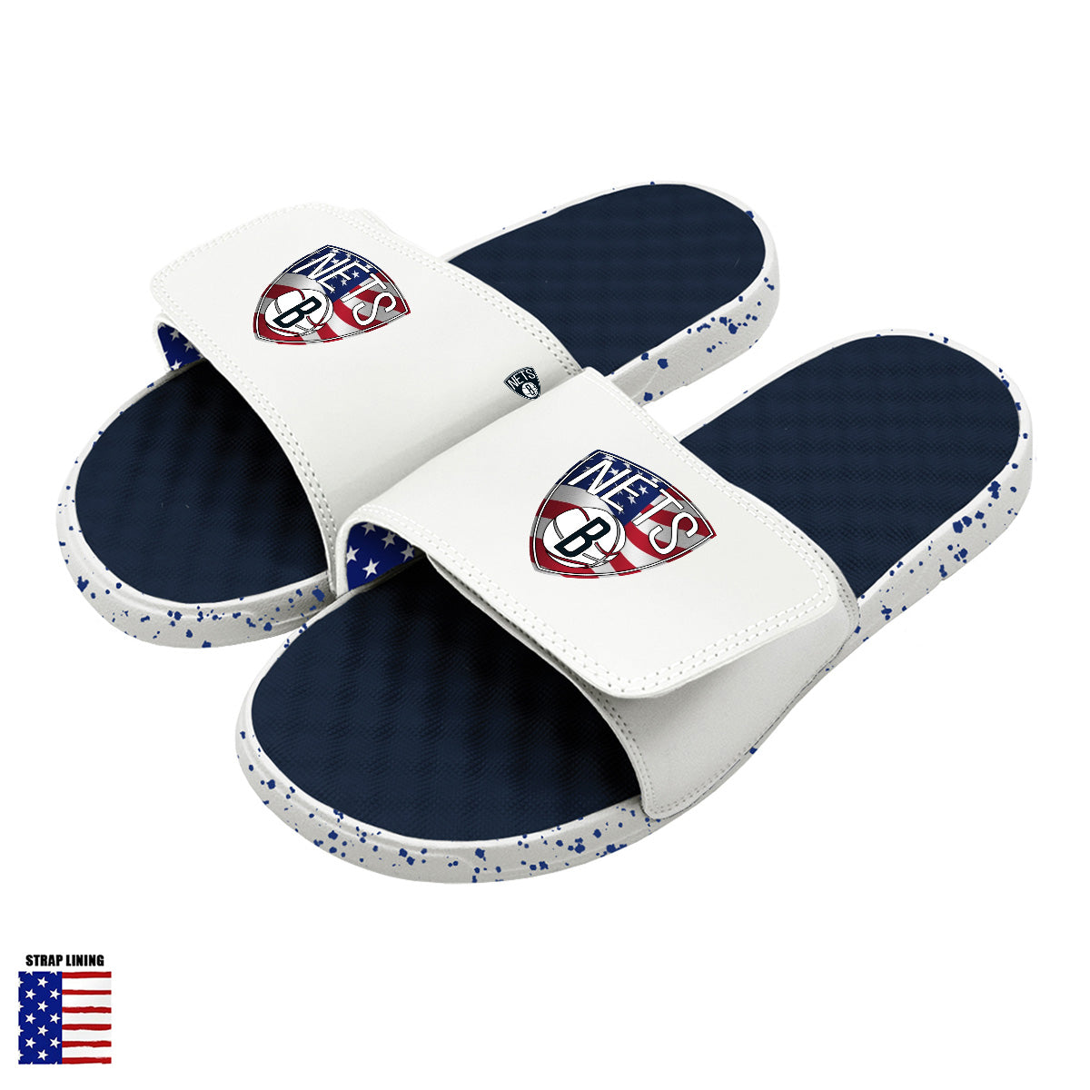 Brooklyn Nets Navy Americana Slides