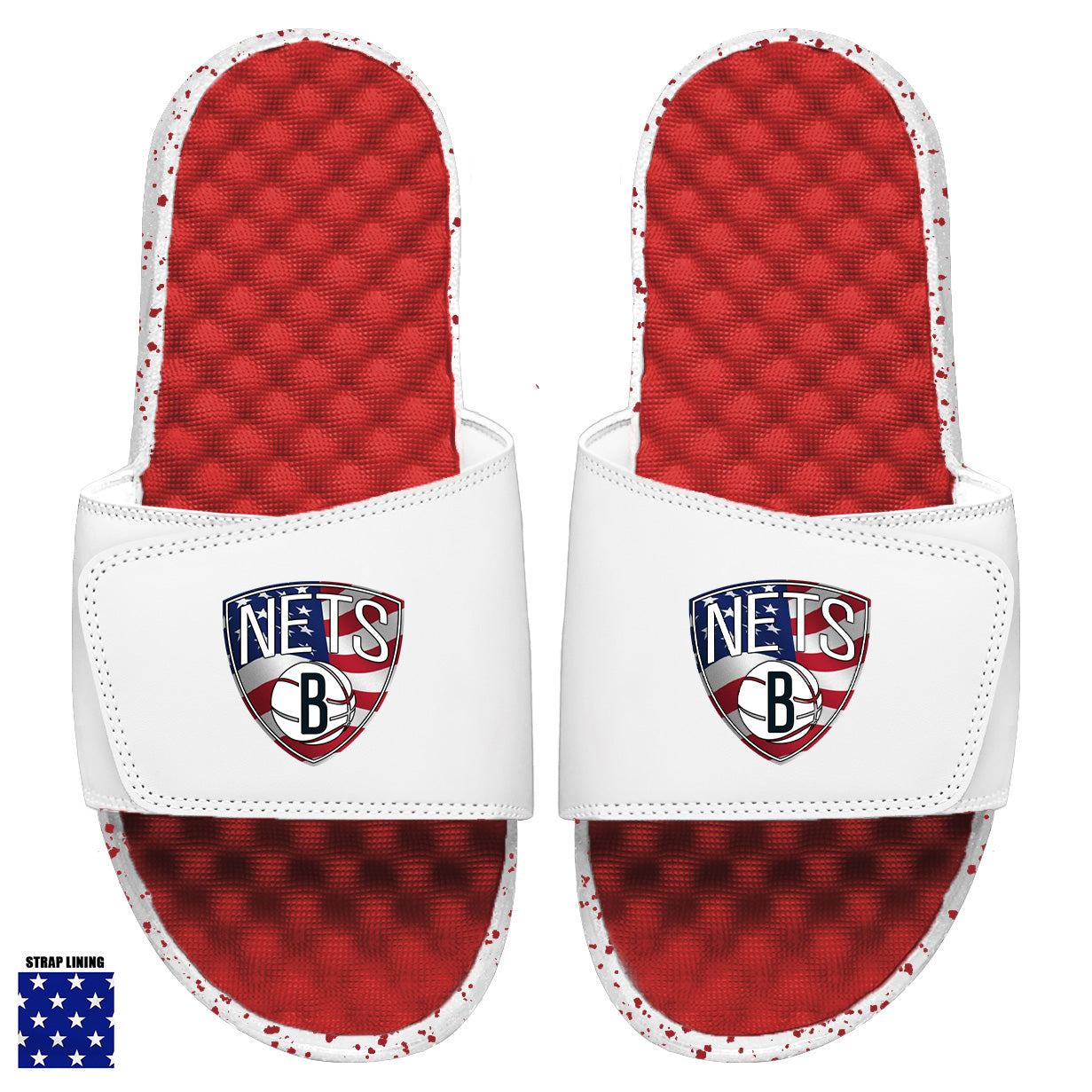 Brooklyn Nets Red Americana Slides