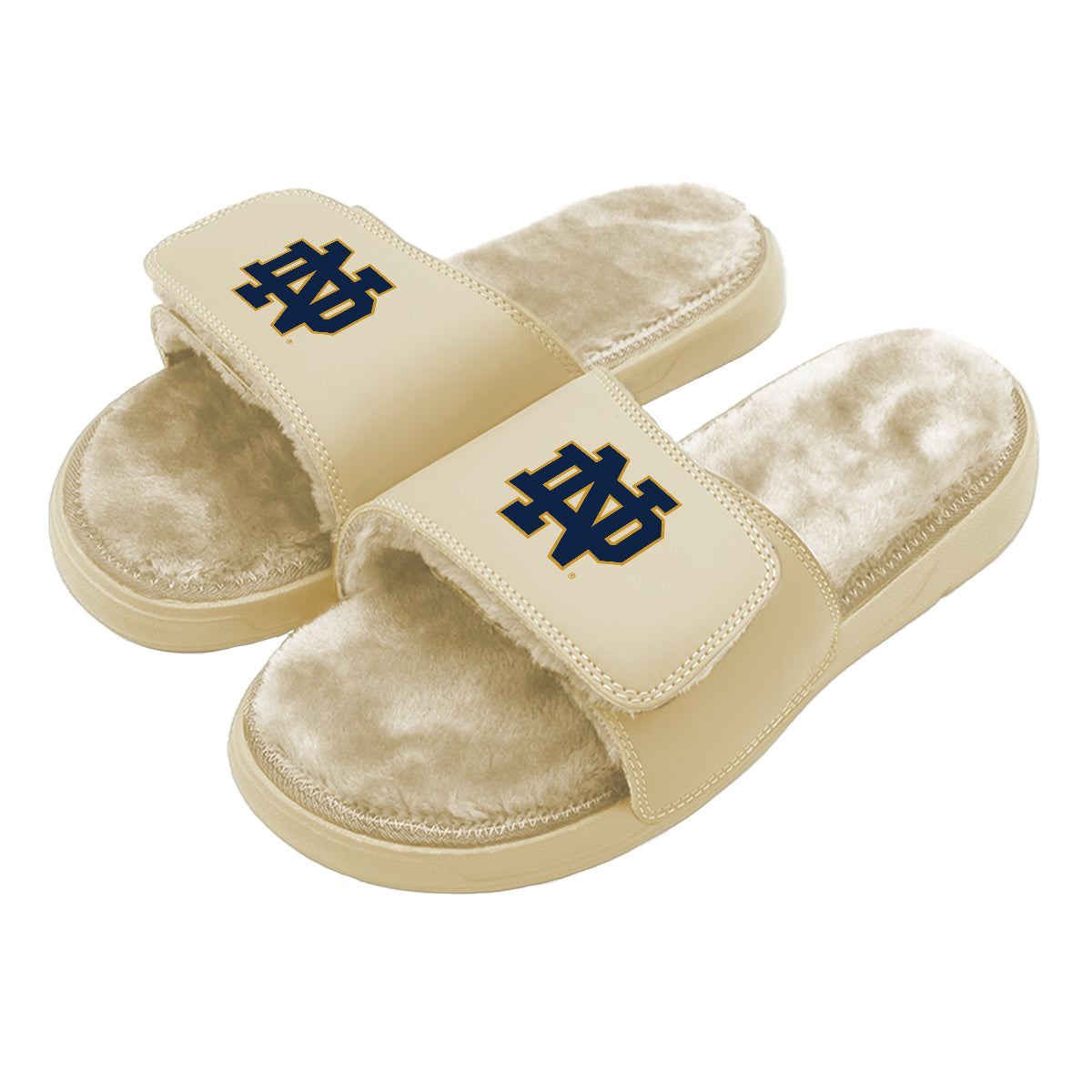 Notre Dame Dune Fur Slides