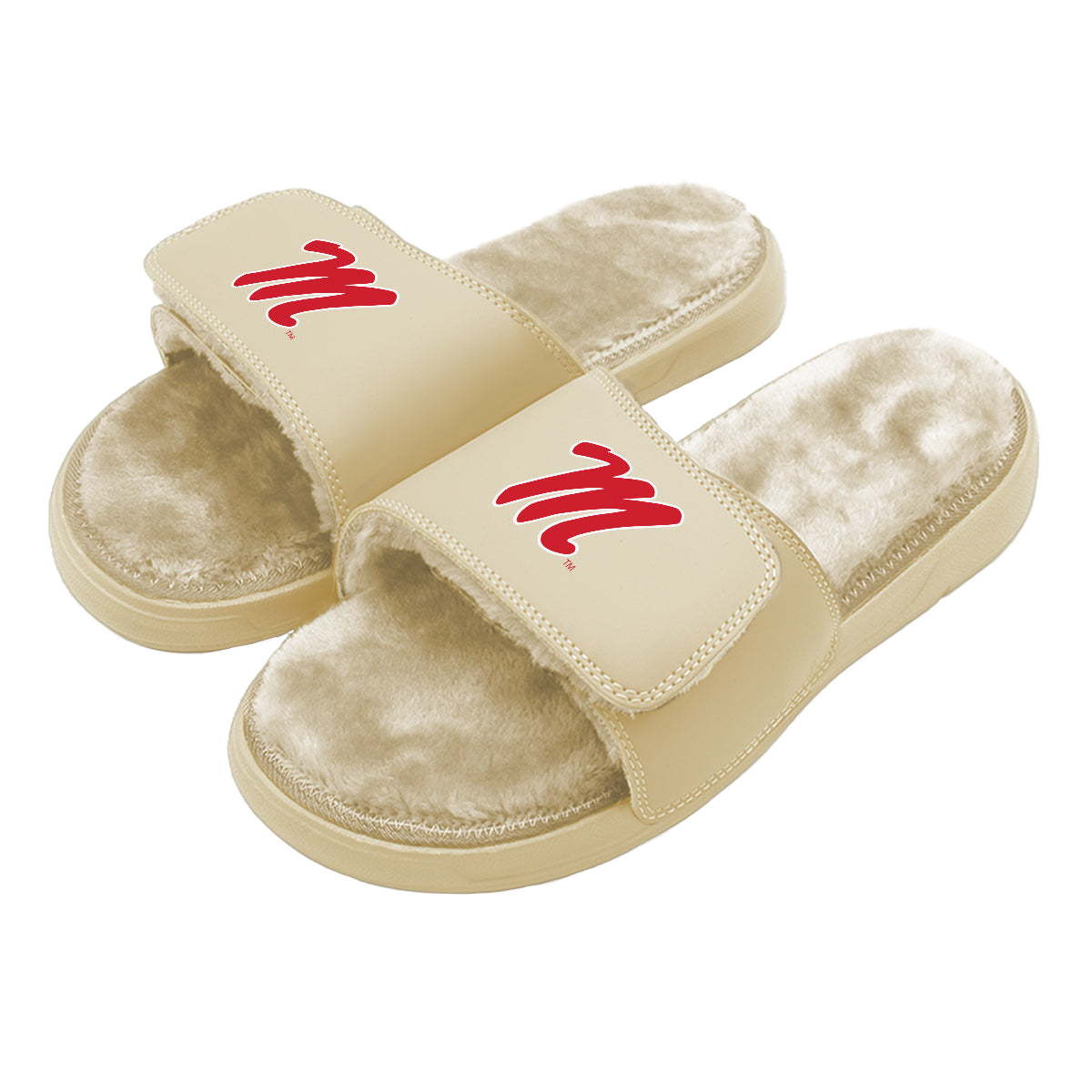 Ole Miss Dune Fur Slides