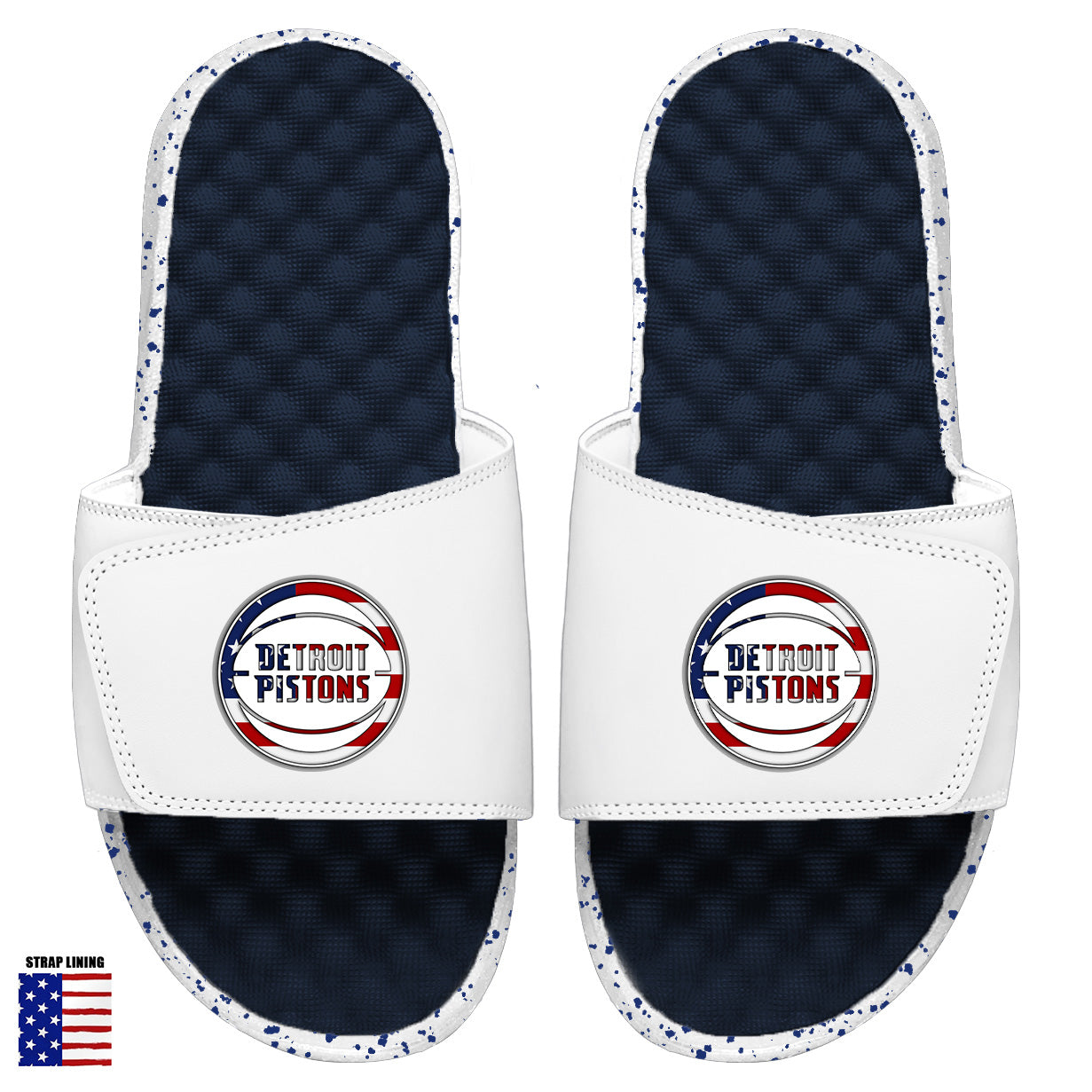 Detroit Pistons Navy Americana Slides