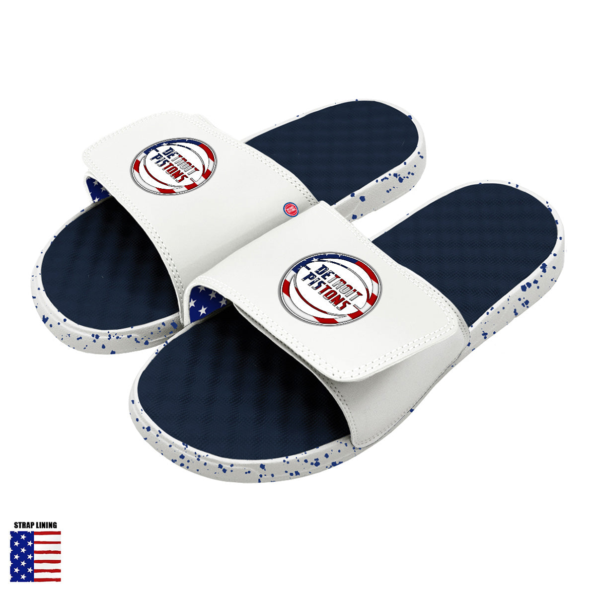 Detroit Pistons Navy Americana Slides