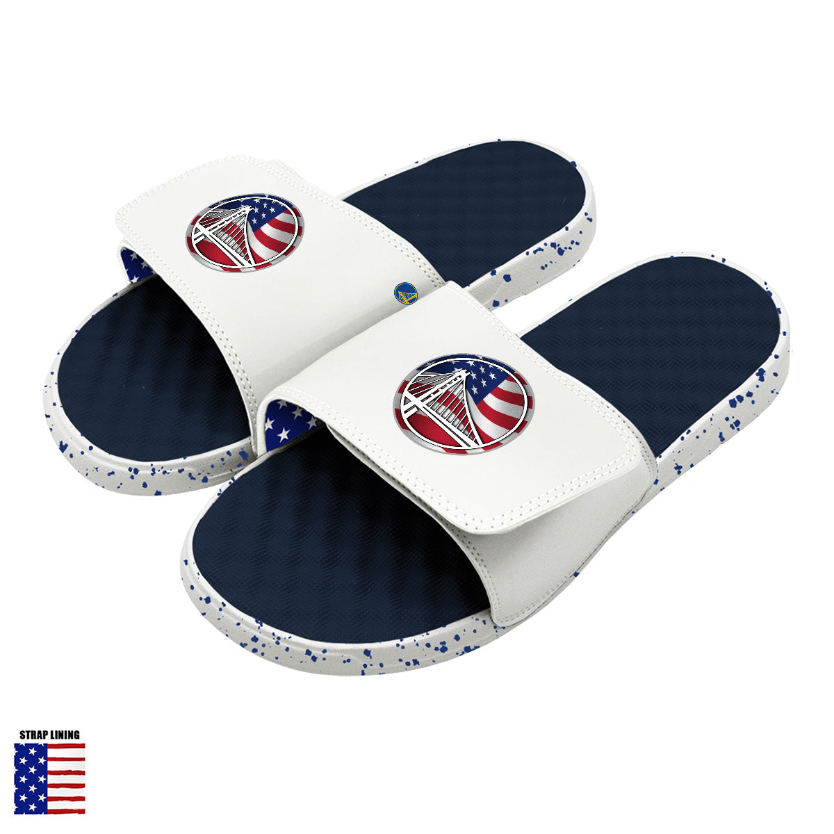 Golden State Warriors Navy Americana Slides